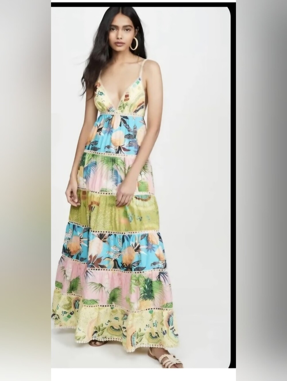 NWT FARM Rio Colorful Birds Mixed Print Dress